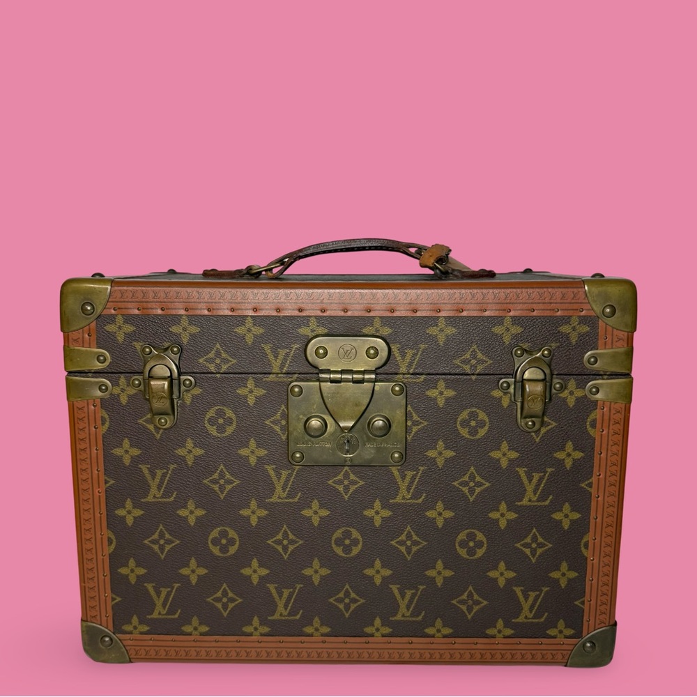 Louis Vuitton Monogram Trunk Cosmetic Case Vintage